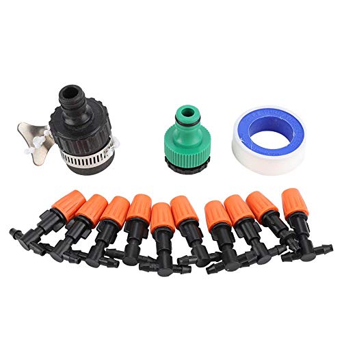 GLOGLOW 15 Meter Water Irrigation Set Spray Atomization Watering Auto System Tools Garden SuppliesWatering Drip Kit for Garden Greenhouse, Flower Bed,Patio,Lawn