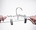 HOUSE DAY 100 Pack 14 inch Clear Plastic Skirt Hangers with Clips, Skirt Hangers, Clip Hangers for Pants,Trouser Bulk Plastic Pants Hangers