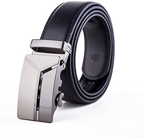 Riccho Men’s Genuine Leather Ratchet Belt - With Automatic Buckle - Packaged in an Elegant Gift Box