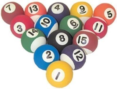 Billiard Bouncy Balls, complete set. Cue ball included! by Wholesale Vending