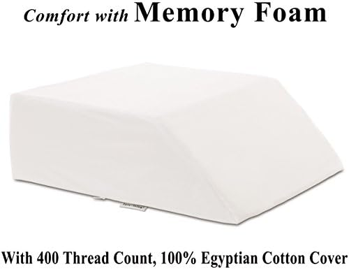 InteVision Bed Wedge Pillow – Patented Adjustable Cooling Gel Memory Foam Incline Wedge & Headrest System - Helps with Acid Reflux, Anti Snoring, Heartburn, Surgery Recovery