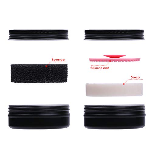 image for DUcare Makeup Brush Cleaner Set - Color Removal Sponge and Solid Clean