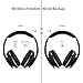 August EP640 Bluetooth Headphones - Wireless Over Ear Headphones with aptX / NFC / 3.5mm Audio In / Headset Microphone - Black