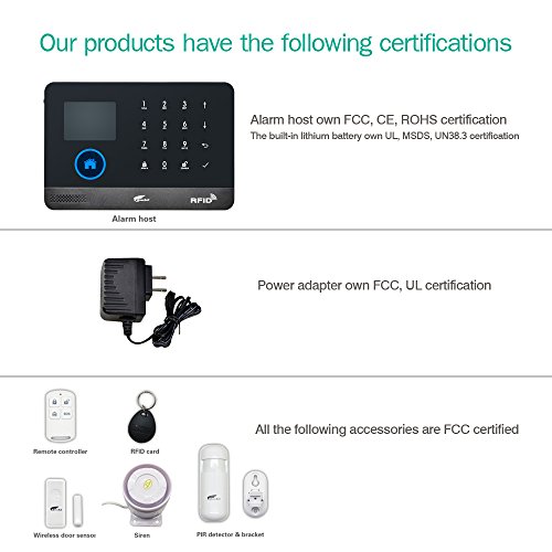HAUSBELL Alarm Home Security System,3G & WiFi 2in1 Wireless Smart GSM Security Alarm 433MHz GSM Home&Business Office with Full Touch Screen, Auto Dial and APP Remote Control DIY Kits