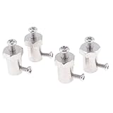 uxcell 4 Pcs Silver Tone Alloy Motor Wheel Coupler