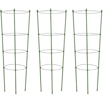 Tingyuan Plant Support Cages 36 Inches Plant Cages with 4 Adjustable Rings, Pack of 3