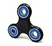 Fidget Hand Spinner EDC Focus Toy High Speed Tri-Spinner Stress Reducer With Premium Bearing - Perfect For ADD, ADHD, Anxiety, and Autism (Black & Blue)