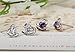 Yonger Fashion Simple Earring Women Lady Pearl Purple Heart Crystal Jewelry Stud Gift Silver Stud Jewelry Accessories
