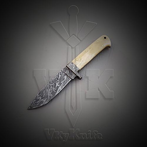 Handmade Damascus Steel Hunting Skinner Bush craft Knife with Leather Sheath outdoor 9 Inches VK9012