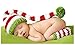 Christmas Holiday Baby Red White Outside Crochet Stocking Hat Baby Photograph Props