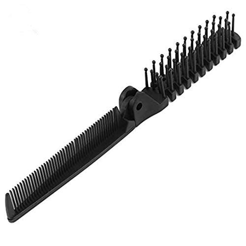 JOMA E-Shop 5PCS Portable Travel Folding Hair Brush DIY Hairdressing Hair Beauty Comb Brush Black