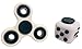 uFidget Desk Toys (2-Piece Set) - Fidget Cube and Tri-Spinner Stress Relief Toys - Improves Focus and Concentration at School and Work - Durable, Ergonomic Design - Made with Plastic