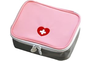 Pink Portable First Aid Kit, Mini Emergency Medical Bag, Travel Size, for Car, Home, Office, Travel, Camping, Sports, Outdoor