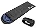 egoz Easy to Carry Blue Warm Adult Sleeping Bag Outdoor Sports Camping Hiking with Carry Bag (Black)