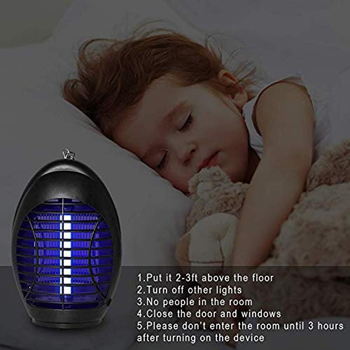 Wanqueen 2019 Upgraded Electronic Bug Zapper, Indoor Mosquito Trap with Hook, Hangable, for Home, Bedroom, Kitchen, Office