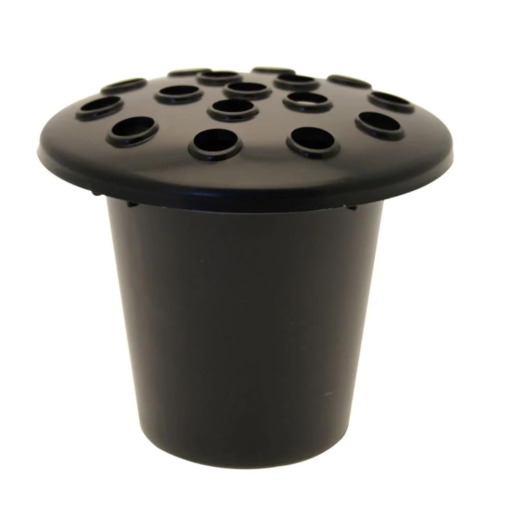 Black Plastic Grave Vase Container Insert