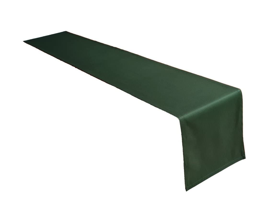 Lemos Home Table Runner, Table Linen Made from 100% Cotton, Concept Collection, Choice of Colours and Sizes (Table Runner - 40 x 250 cm, Olive Green)
