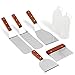 Griddle Accessories Set - Spatula & Scraper 10-Piece Griddle Tools for Flat Top Grill - Outdoor BBQ Electric Hibachi - Stainless Steel Professional Non-Stick Griddle Utensils Cooking Kit