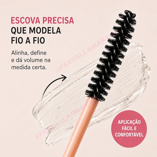KIT 2 UN Gel para Sobrancelhas Brow Rise Ruby Rose – Fixação e Definição Perfeitas, Longa Duração, 8,3g Brow laminations gel incolor sobrancelhas
