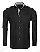 Coofandy Men's Casual Dress Shirt Button Down Shirts (XX-Large, NEW-Black)
