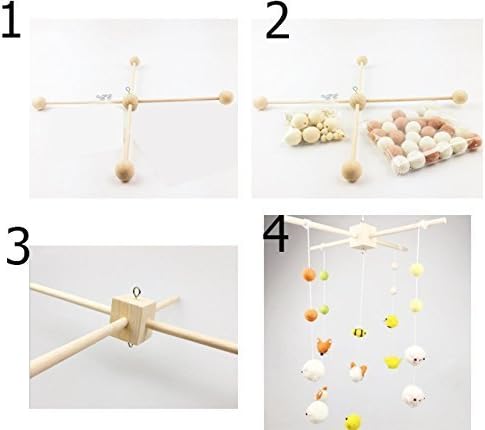 Set Baby Rattle Unfinished Play Gym Felt Ball Festival Decor Assorted Colors Wool Ball Decoration For Home Bed Bell