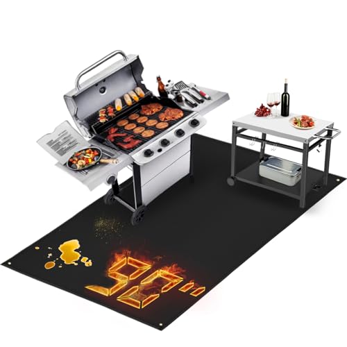 TOHONFOO Large Grill Mats for Outdoor Grill Deck Protector 90 x 48