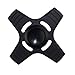 Fidget Spinner High Speed Stainless Steel Finger Spinner Bearing Hand spinners fidget Toy for Adults Kids for Relieving Stress Anxiety ADHD Focus Boredom (4 Leaves Black)