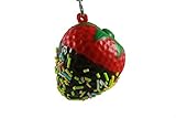 red strawberry with chocolate squishy cellphone charm by Kawaii