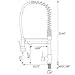 VCCUCINE Best Modern Commercial Brushed Nickel Stainless Steel Single Lever Pull Out Sprayer Kitchen Faucet, High Arch Spring Pull Down Kitchen Sink Faucet