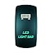 STVMotorsports 5 Pin Laser Rocker Switch LED Light BAR On/Off LED Light 20A 12V Automotive UTV – Green