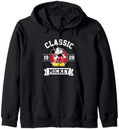 Amazon.com: Disney Mickey Mouse Classic Pose Zip Hoodie : Clothing