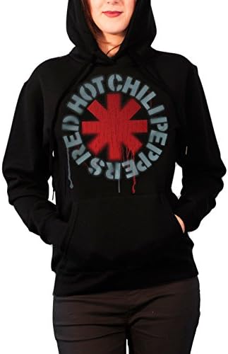 Red Hot Chili Peppers Hoodie Aterisk Logo Official Womens Slim Fit Pullover