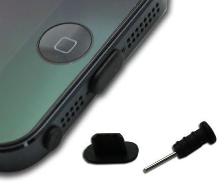 50 Pairs Iphone5/6 Headphone Port Dust Plug + Data Port Dust Plug Black