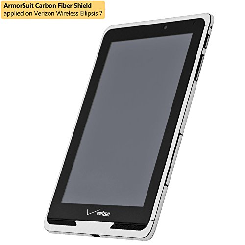 ArmorSuit MilitaryShield - Verizon Ellipsis 7" Screen Protector + White Carbon Fiber Full Body Skin Protectorw/ Lifetime Replacements