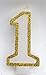 Wasiwax No 1 Birthday Candle - GOLD GLITTER