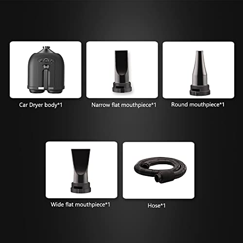 SPTA Double Motor Car Wash Dryer, 2800W Air Cannon Car Dryer Blower