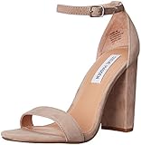 Steve Madden Women's Carrson Dress Sandal, Taupe Suede, 7 M US