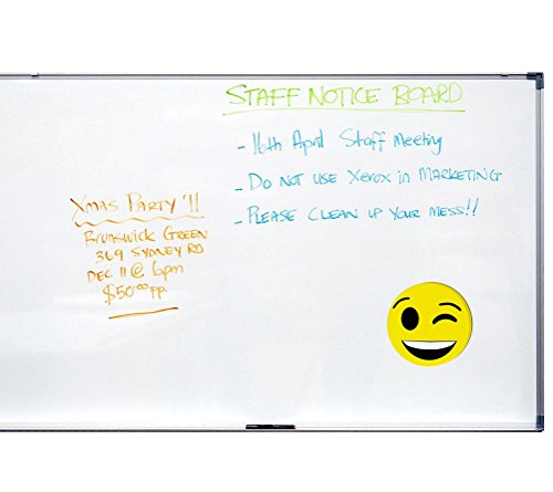 Hibery 24 Pack Magnetic Smiley Face Circular Dry Whiteboard Eraser - Magnetic Whiteboard Eraser for Home, Office and School Classroom - Thumbnail 6