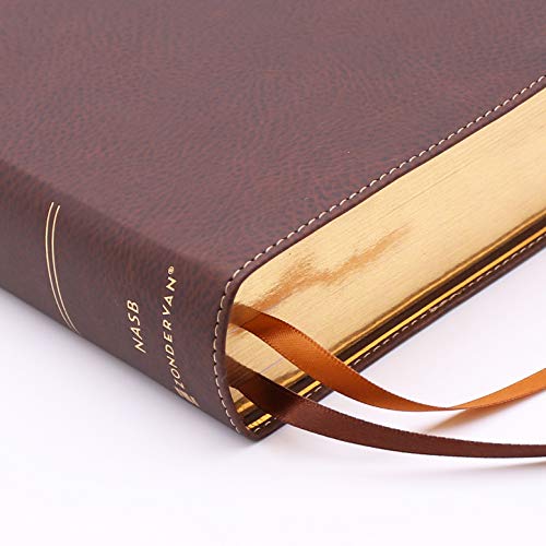 NASB Single Column Reference Bible Wide Margin Leathersoft Brown 1995 Text Comfort Print 
