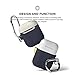 elago Duo Hang Case Compatible with Apple AirPods Case 1 & 2, Carabiner Included, Supports Wireless Charging, 2 Color Caps + 1Body [Classic White, Creamy Yellow + Jean Indigo]