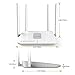 Wireless Router AC1200 Long Range Dual Band with 4 LAN Ports for Home Office, WiFi Extender for 2.4 GHz and 5 GHz