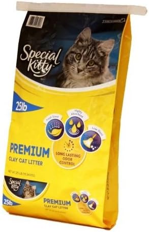 Premium Clay Cat Litter for Long Lasting Odor Control, 25 Lb