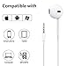 SYCellular ZY9214 Wired Earphones Earbuds Headset Microphone with Carry Case/Remote for iOS Android Smartphone Devices (X2), 3.5 mm - White