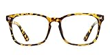 TIJN Unisex Wayfarer Non-prescription Eyeglasses Glasses Clear Lens Eyewear Yellow Leopard Frame