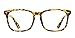 TIJN Unisex Non-Prescription Eyeglasses Glasses Clear Lens Square Eyewear Yellow Leopard Frame