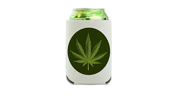 Enfriador de latas de cannabis con diseño de hojas de ...