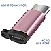 5 Pack USB Type C Adapter, AFUNTA USB C to Micro USB Convert Connector Fast Charger with Keychain for Samsung Galaxy S8 New Macbook Pixel XL Nexus 5X 6P-Pink