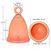 Peachlife Silicone Ring Menstrual Cup with Loop Pull Stem for Easy Removal - Reusable 12 Hour Tampon Alternative - Medium Size, Soft Peachcup