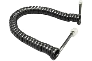 RJ91 4-Core Landline Telephone Curved Wire Cable 4P4C Phone Handset Handle Line / 1.85m