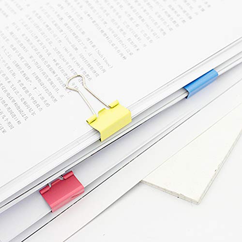 240 Pcs Binder Clips, Paper Clips, Rubber Bands, Paper Clamps Assorted 3 Sizes, Paper Binder Clips Metal Fold Back Clips with Box Assorted Colors - Thumbnail 4